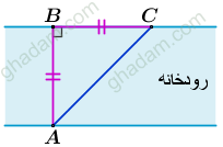 تکلیف آنلاین، آموزش ریاضی ، هشتم، عرض رودخانه